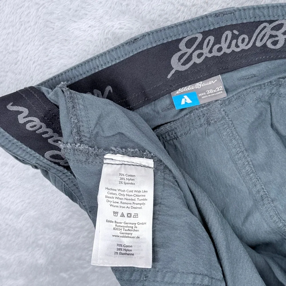 Eddie Bauer First Ascent Guide Day Off Pants Men 38x30 Slate Blue Hiking Stretch